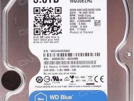 Western Digital WD Blue 3TB 64mb WD30EZAZ Hard Drive Online Sale