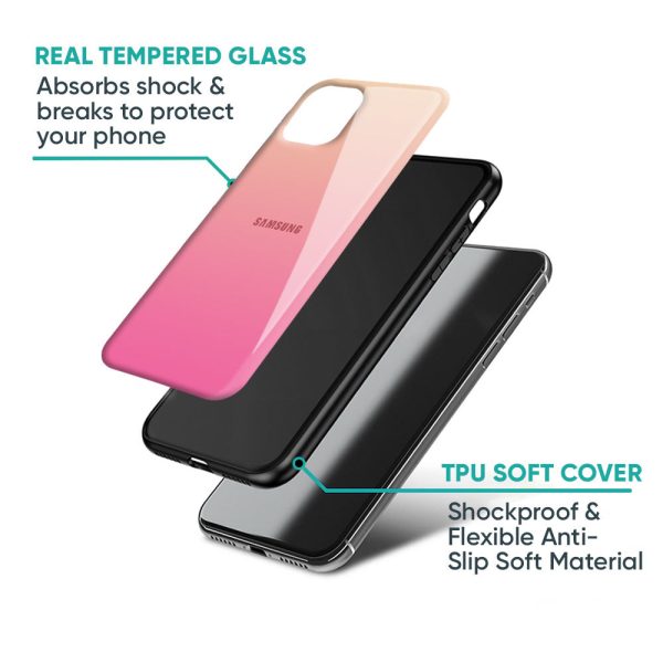 Pastel Pink Gradient Glass Case For Samsung Galaxy A25 5G Sale