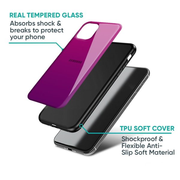 Magenta Gradient Glass Case For Samsung Galaxy A25 5G Cheap