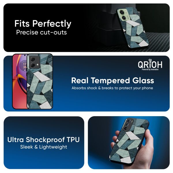 Abstact Tiles Glass Case for Motorola Edge 30 For Discount