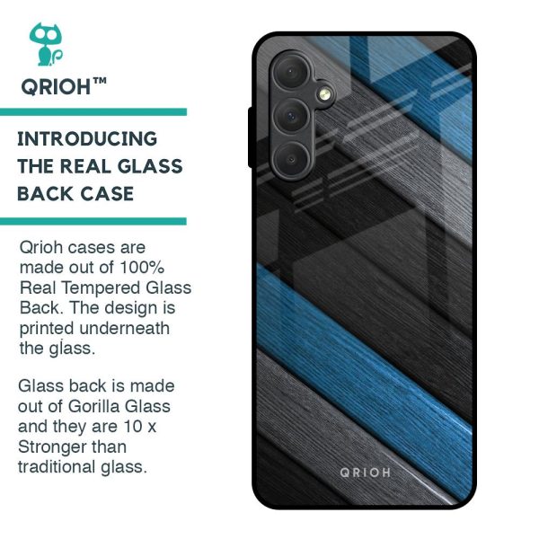 Multicolor Wooden Effect Glass Case for Samsung Galaxy M54 5G Online now