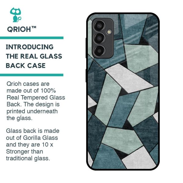 Abstact Tiles Glass Case for Samsung Galaxy M13 For Cheap