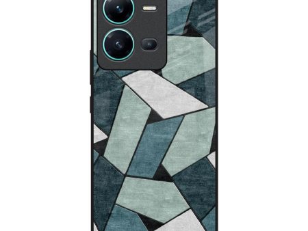 Abstact Tiles Glass Case for Vivo V25 For Discount